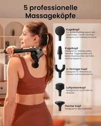 NAPRE Masszázspisztoly 32 fokozatú nyakfájdalom hátfájdalom kezelésére fém nyéllel 8