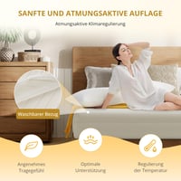 NAPSIE 7-zónový matrac zo studenej peny 90x200 cm H3 stredne tvrdý ergonomický hypoalergénny antibakteriálny snímateľný prateľný poťah Oeko-Tex 16 cm 7