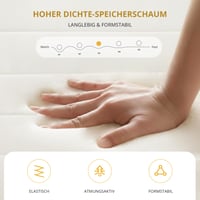 NAPSIE 7-zónový matrac zo studenej peny 90x200 cm H3 stredne tvrdý ergonomický hypoalergénny antibakteriálny snímateľný prateľný poťah Oeko-Tex 16 cm 4