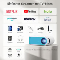 Nasin 1080P hordozható mini projektor HDMI USB Android iOS kompatibilis 5