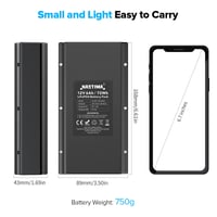 NASTIMA 12V 6000mAh 72Wh LiFePO4 powerbank, 12V 9V DC a 5V USB výstupom pre LED pásy, CCTV kamery, s nabíjačkou 5