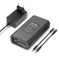NASTIMA 12V 6000mAh 72Wh LiFePO4 powerbank, 12V 9V DC a 5V USB výstupom pre LED pásy, CCTV kamery, s nabíjačkou 1
