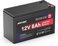 NASTIMA 12V 8Ah LiFePO4 Akkumulátor BMS Védelemmel, 4000 Ciklus, Napelem Rendszerhez 1