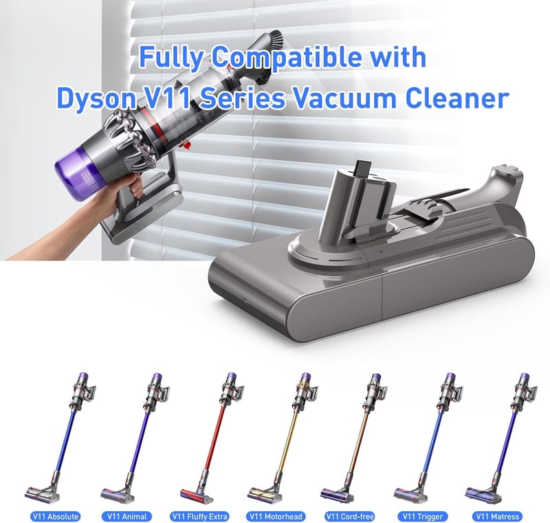 NASTIMA 25.2V 3900mAh Li-ion Akkumulátor Dyson V11 V15 Porszívóhoz