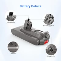 NASTIMA 25.2V 3900mAh Li-ion Akkumulátor Dyson V11 V15 Porszívóhoz 4