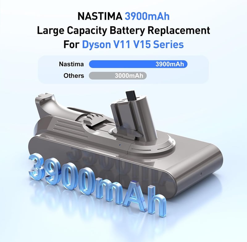 NASTIMA 25.2V 3900mAh Li-ion Akkumulátor Dyson V11 V15 Porszívóhoz