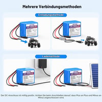 Nabíjateľná lítium-iónová batéria NASTIMA 4000 mAh 88,8 Wh 24 V pre Bluetooth reproduktory, RC autá a solárne systémy – s nabíjačkou a konektormi 3