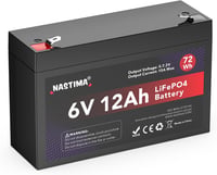 NASTIMA 6V 12Ah LiFePO4 Akkumulátor BMS Védelemmel, 4000 Ciklus 1