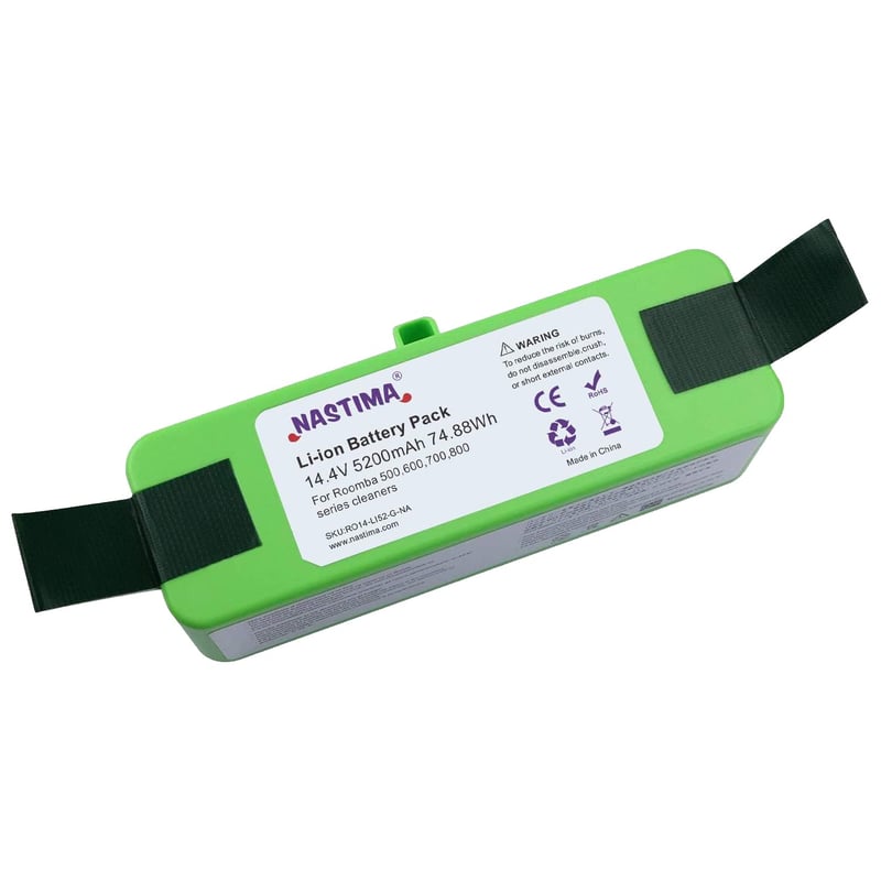 NASTIMA Xlife 14,4V 5200mAh Litij-ionska baterija za iRobot Roomba usisavače - Kompatibilna sa serijama 600-900, 3,5 sata rada