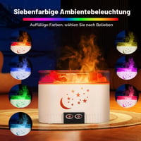 Difuzor de aromaterapie cu sare 2 în 1 Nastopee, 7 culori LED, 200 ml, umidificator wireless pentru uleiuri esențiale, lampă cu cristale de sare și odorizant, conexiune USB 4