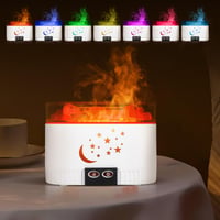 Difuzor de aromaterapie cu sare 2 în 1 Nastopee, 7 culori LED, 200 ml, umidificator wireless pentru uleiuri esențiale, lampă cu cristale de sare și odorizant, conexiune USB 1