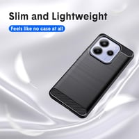 Natbok Redmi Note 14 5G ütésálló TPU tok, csúszásmentes fekete bumper védelem 6