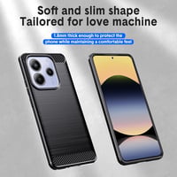 Natbok Redmi Note 14 5G ütésálló TPU tok, csúszásmentes fekete bumper védelem 4