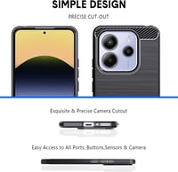 Natbok Redmi Note 14 5G ütésálló TPU tok, csúszásmentes fekete bumper védelem 2
