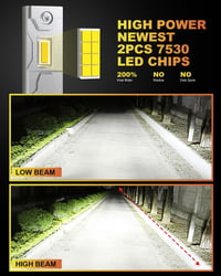 NATGIC H3 LED Fényszóró Izzó 16000LM 80W 6500K Xenon Fehér Autó Lámpa 5