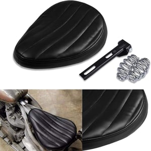 NATGIC Harley Motoros Solo Ülés Párna Rugós Nyereg Fekete Cruiser Bobber Chopper