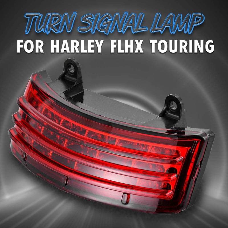 NATGIC Hátsó LED Lámpa Harley Davidson FLHX FLTRX Street Glide Touring Motorokhoz - Féklámpa, Irányjelző és Helyzetjelző Funkció - Piros Len