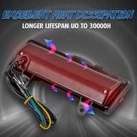 NATGIC Hátsó LED Lámpa Harley Davidson FLHX FLTRX Street Glide Touring Motorokhoz - Féklámpa, Irányjelző és Helyzetjelző Funkció - Piros Len 4