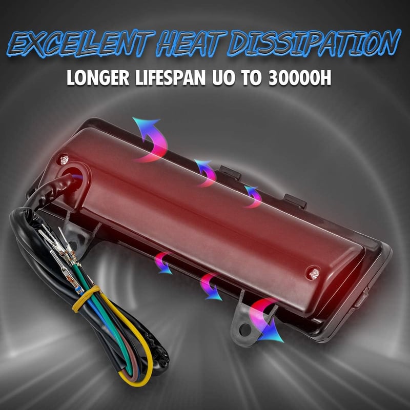 NATGIC Hátsó LED Lámpa Harley Davidson FLHX FLTRX Street Glide Touring Motorokhoz - Féklámpa, Irányjelző és Helyzetjelző Funkció - Piros Len