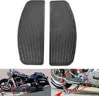 NATGIC Univerzális Motorkerékpár Lábtartó Gumibetét - Csúszásmentes Első Lábtámasz Harley Touring Modellekhez - Fekete Gumi Padlólap Szett 1