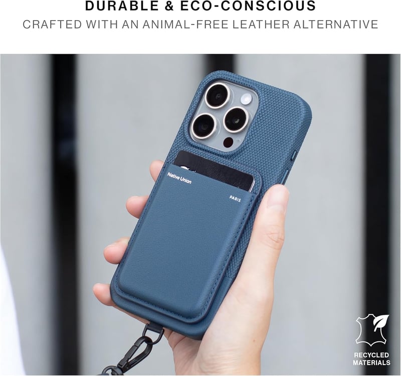 Native Union Re Classic MagSafe Mágneses Pénztárca iPhone-hoz Fekete