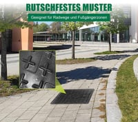 Natotela GRP üvegszálas aknafedél kerettel és fogantyúval 450x450 mm, nyílásméret 356x356 mm, A15, fekete - gyephez, udvarhoz, kerthez, teraszhoz 6