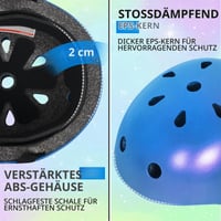 Detská cyklistická prilba Nattork pre dievčatá a chlapcov – Nastaviteľná multisportová prilba na skateboard a kolieskové korčule – Roztomilý štýl panda, modrá 5