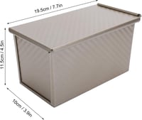 Natudeco Kenyérsütő Forma Rozsdamentes Acél Fedéllel 1 lb Kapacitás 7
