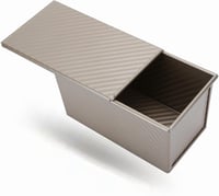 Natudeco Kenyérsütő Forma Rozsdamentes Acél Fedéllel 1 lb Kapacitás 1
