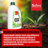 Natura Germania Neem Oil 1000ml Szappanmag Kivonattal - 100L Permetezőoldat + Spray Flakon 5
