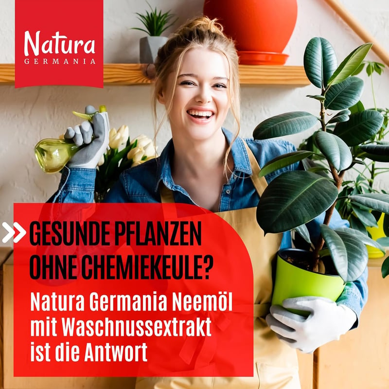 Natura Germania Neem Oil 1000ml Szappanmag Kivonattal - 100L Permetezőoldat + Spray Flakon