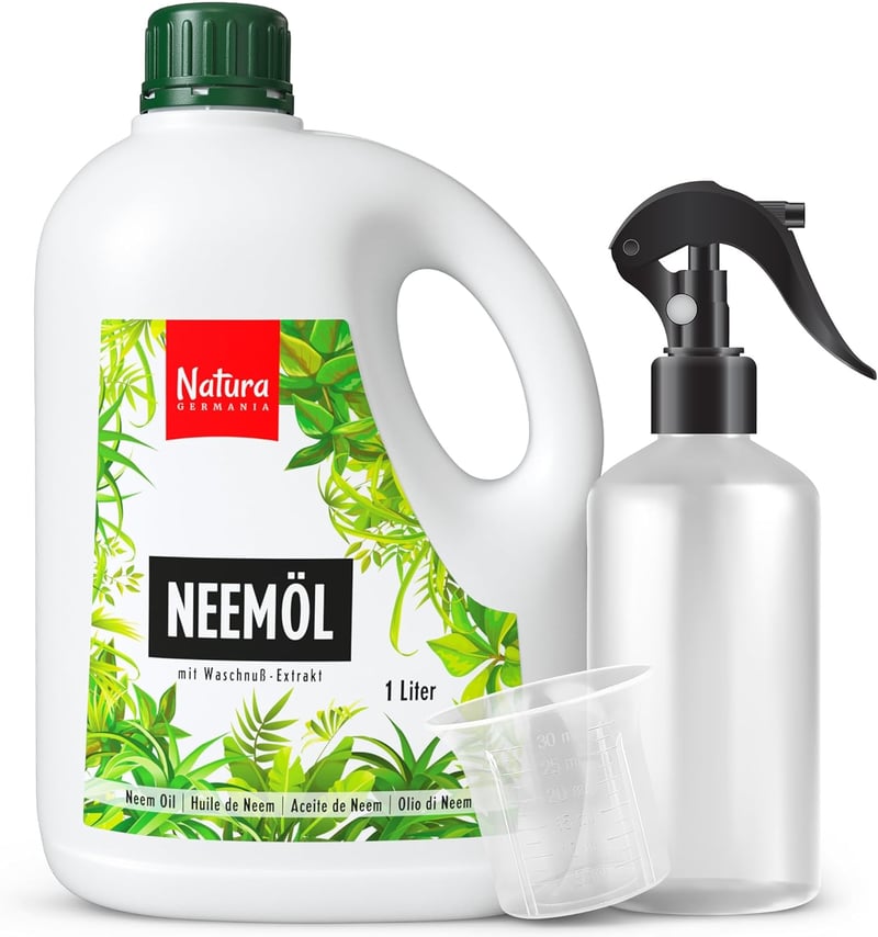 Natura Germania Neem Oil 1000ml Szappanmag Kivonattal - 100L Permetezőoldat + Spray Flakon