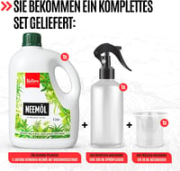 Natura Germania Neem Oil 1000ml Szappanmag Kivonattal - 100L Permetezőoldat + Spray Flakon 3
