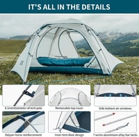 Naturehike 1-2 személyes ultralight sátor 4 évszakos vízálló kemping sátor 3