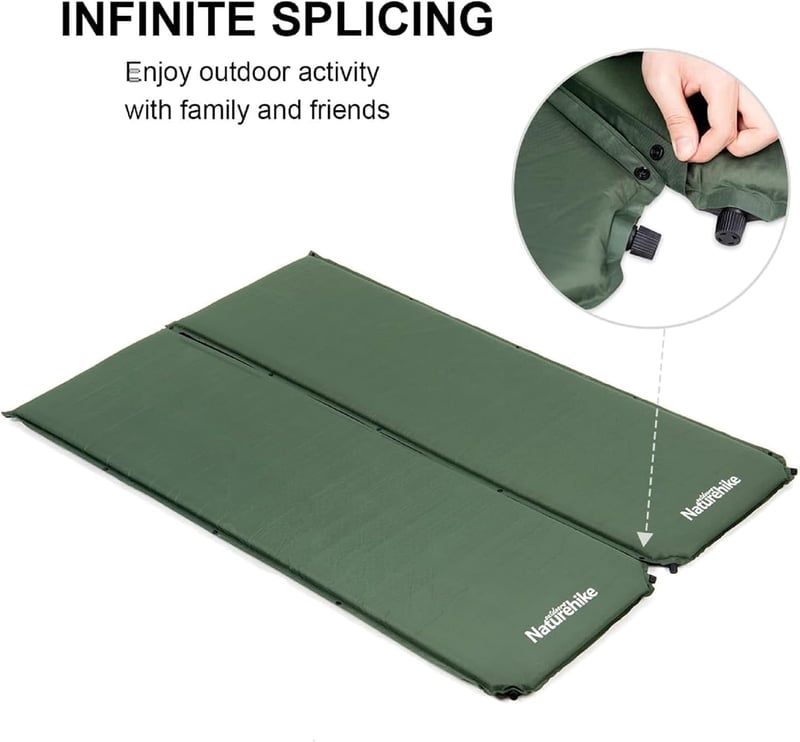 Naturehike 5cm önfelfújó kemping matrac R4.8 összekapcsolható sátorhoz és függőágyhoz