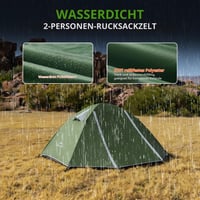 Cort Ultralejer Naturehike Bleik de 2 Persoane cu 2 Antreuri pentru Camping și Trekking - Verde 4
