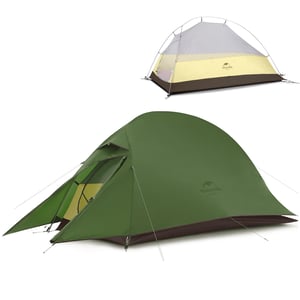 Naturehike Cloud Up 1 személyes könnyű túrasátor erdőzöld - Ultralight kupola kemping sátor hátizsákos túrázáshoz 20D