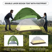 Cort ultraușor pentru o persoană Naturehike Cloud Up, verde pădure - Cort de camping tip cupolă, ultralight, pentru drumeții cu rucsacul, 20D 3