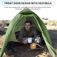 Cort ultraușor pentru o persoană Naturehike Cloud Up, verde pădure - Cort de camping tip cupolă, ultralight, pentru drumeții cu rucsacul, 20D 4