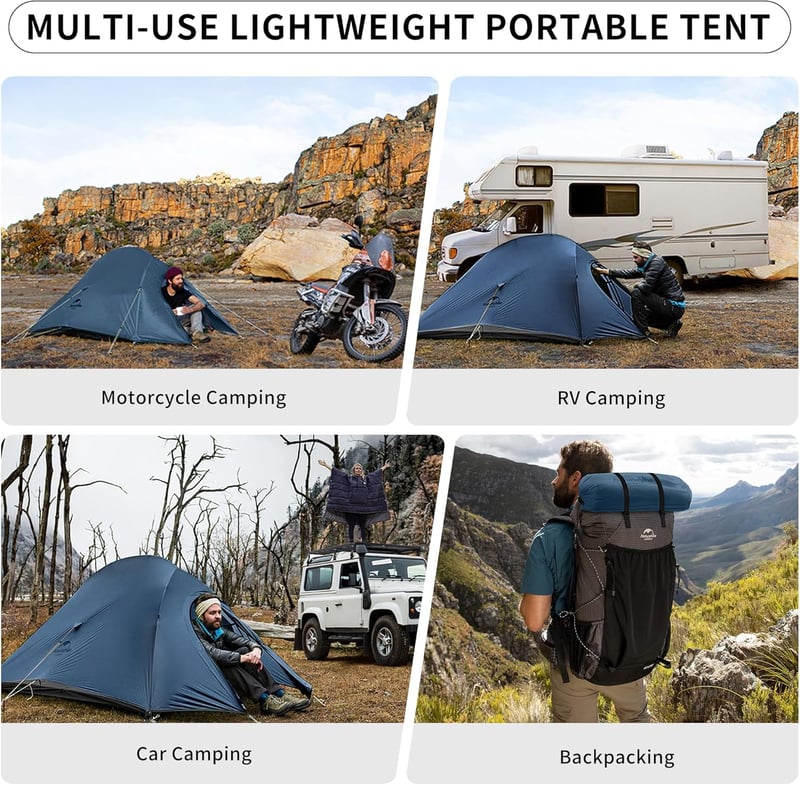 Naturehike Cloud Up 2 Ultralight Kempingstan 2 Személyes Vízálló Hátizsák Túrázáshoz