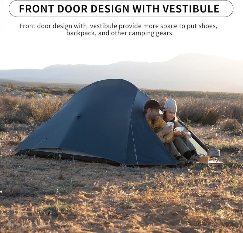 Naturehike Cloud Up 2 Ultralight Kempingstan 2 Személyes Vízálló Hátizsák Túrázáshoz