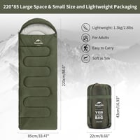 Naturehike Hálózsák Felnőtt 3 Évszakos Ultrakönnyű Hordozható Téglalap Alakú Kempingzsák Zöld 85x205cm Túrázáshoz 2