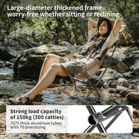 Naturehike hordozható kemping szék khaki L méret összecsukható könnyű 8