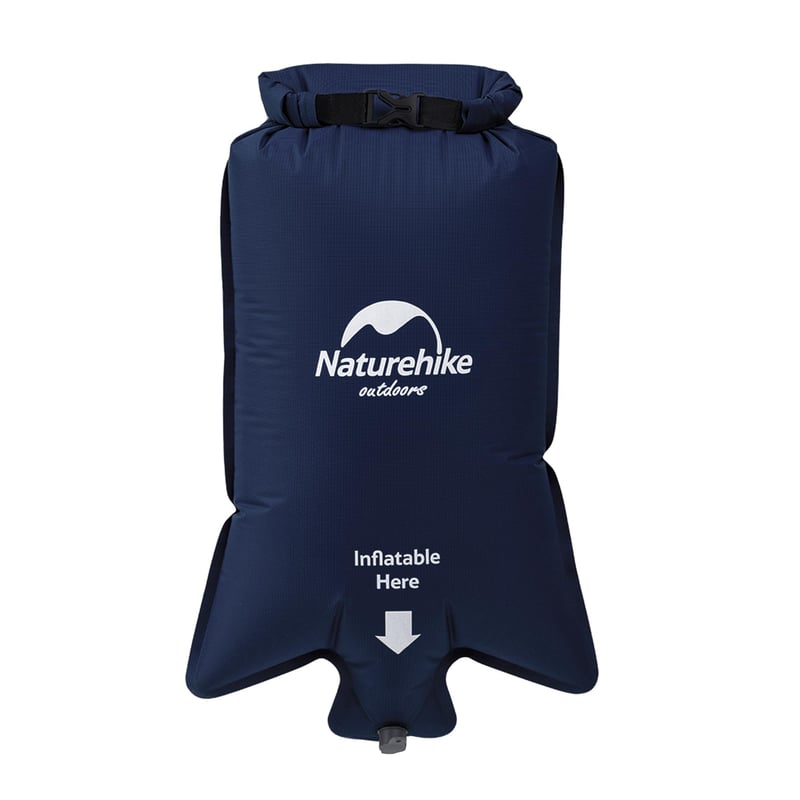 Naturehike Plavi madrac na napuhavanje s torbom - Vodootporna torba za pohranu mobitela i dodataka - 195x59x6,5 cm, 470g