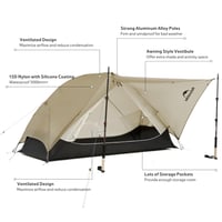 Ul'ahčený trekingový stan Naturehike Mongar UL pre 1-2 osoby — obal je roztrhnutý a na podlahe stanu je tiež trhlina (stav: pozri 2. obrázok) 5