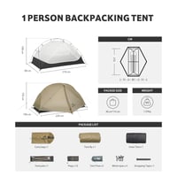 Ul'ahčený trekingový stan Naturehike Mongar UL pre 1-2 osoby — obal je roztrhnutý a na podlahe stanu je tiež trhlina (stav: pozri 2. obrázok) 4