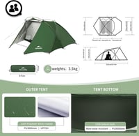 Naturehike Professional 2 személyes vízálló ultralight sátor 3-4 évszakos kempingezéshez 4