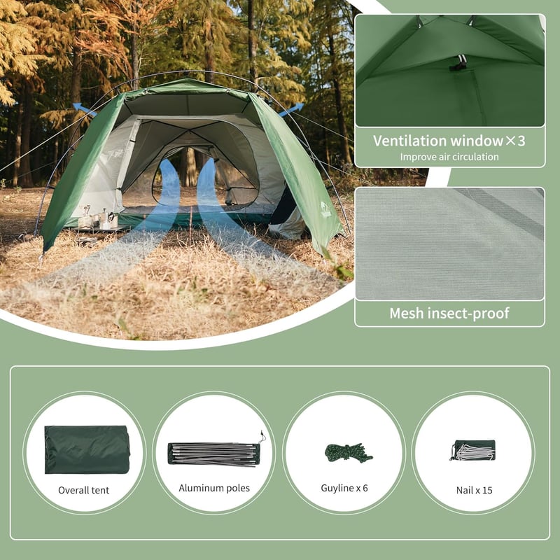 Naturehike Professional 2 személyes vízálló ultralight sátor 3-4 évszakos kempingezéshez