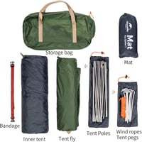 Naturehike Ultrakönnyű Sátor 1 Személyes - Vízálló Túrasátor 4 Évszakos Használatra, Szélálló Kialakítás Hátizsákos Túrázáshoz, Kempingezésh - Forest Green - 1 Person 5
