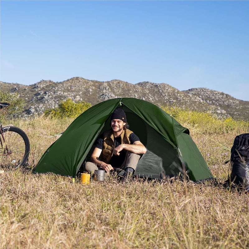 Naturehike Ultrakönnyű Sátor 1 Személyes - Vízálló Túrasátor 4 Évszakos Használatra, Szélálló Kialakítás Hátizsákos Túrázáshoz, Kempingezésh - Forest Green - 1 Person